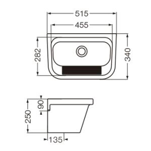 LAVADERO PLK B/CON FREG.50X33 PLK B