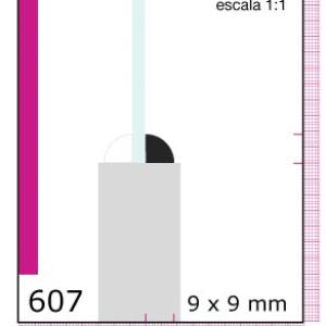 CLEAR CONTRAVIDRIO 1/2X1/2 N607
