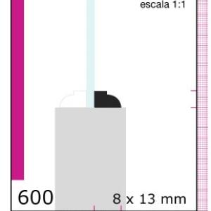 CLEAR CONTRAVIDRIO 1/2X3/4 N600