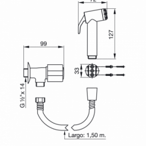ALLEGRO 0118/15-CR DUCHA MANUAL FVA