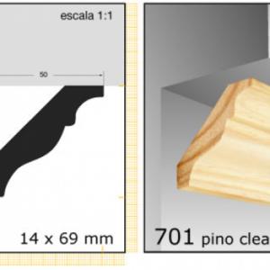 CLEAR CORNIZA 1"X3"N701