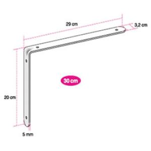 MENSULA DE HIERRO DE 30 CM BLANCO